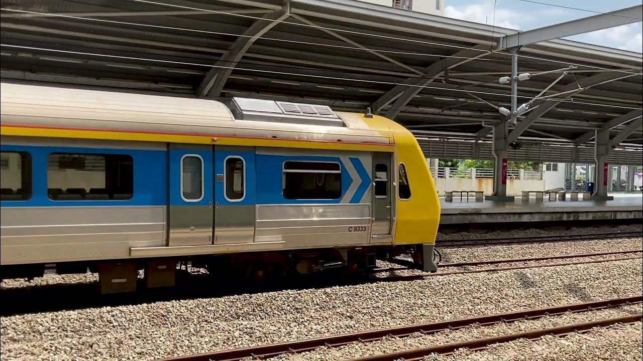 KTMB EMU (Electric Multiple Unit 35) Commuter Train spotted at pace and at speed. YouTube