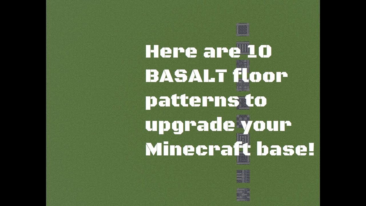 Here are 10 BASALT floor patterns to upgrade your Minecraft base! - YouTube