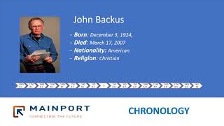 Scientist Of The Week John Backus