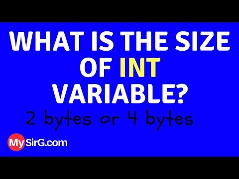 Vídeo: Por que int tem 4 bytes?