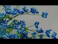 Незабудки из бисера МК от Koshka2015 - цветы из бисера, бисероплетение, МК  Часть 2. Листья и сборка