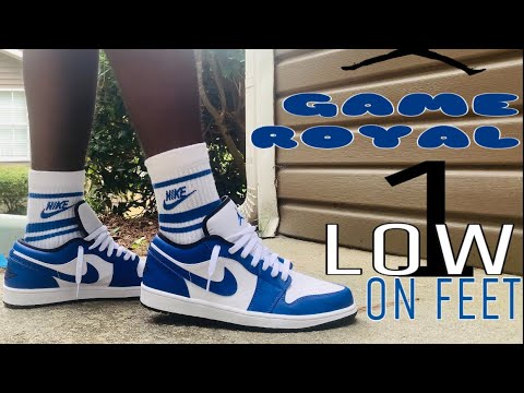 air jordan 1 low game royal on feet