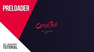 Full Animated Preloader | CSS - JavaScript Tutorial  2019 News
