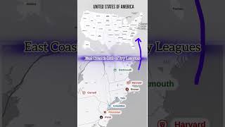 USA’s East Coast has almost all the Ivy League Universities! 😲