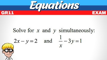 3e) Simultaneous equations gr 11 | Try