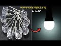 How to Make a Night Bulb At Home | led Night Lamp bulb from broken Led Bulbs