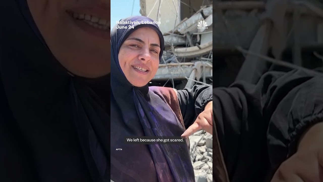 Lebanese resident returns to rubble after Israeli strike
