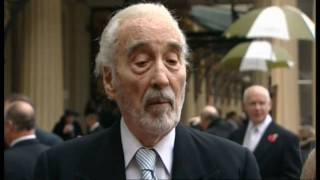 Actor Christopher Lee is knighted