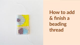 How to Add And Finish beading thread just with 2 minutes!