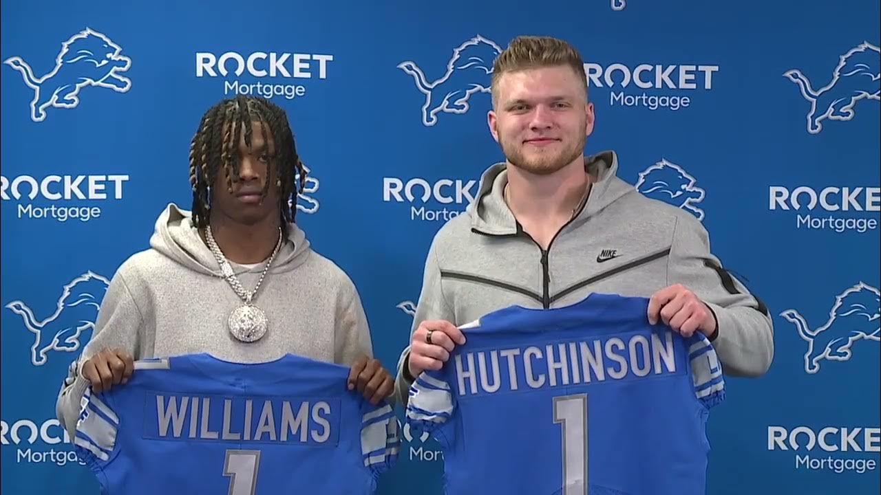 Lions first round picks Aidan Hutchinson and Jameson Williams arrive in