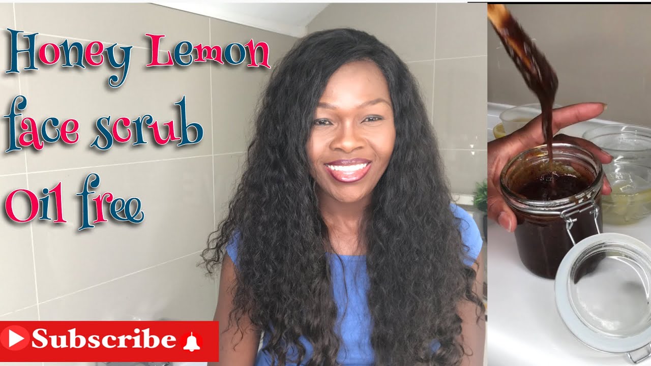 DIY honey sugar face scrub for glowing bright facial skin