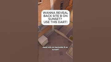 Wanna Reveal Back Site B On Sunset? Use This Easy Dart  #valorant #lineup #sova #dart #sunset