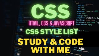 🔴 📚 CSS Style List || HTML, CSS, JavaScript || Code and Study with me || Day 18