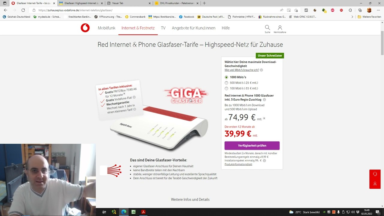 Wow! 500 Mbit Upload bei Vodafone Glasfaser!