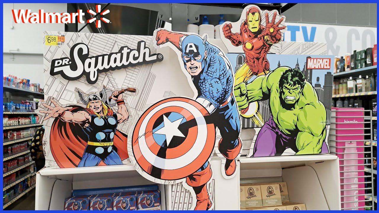  Dr. Squatch Soap Avengers Collection with Collector's Box -  Men's Natural Bar Soap - 4 Bar Soap Bundle inspired by the Incredible Hulk,  Iron Man, Thor, Captain America : Beauty & Personal Care