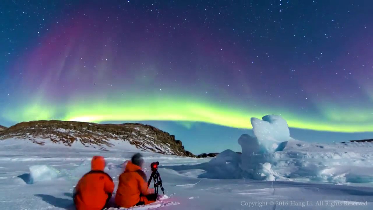 Aurora Austral de la Antártida Time-Lapse