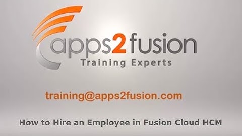 How to Hire an Employee in Fusion Cloud HCM