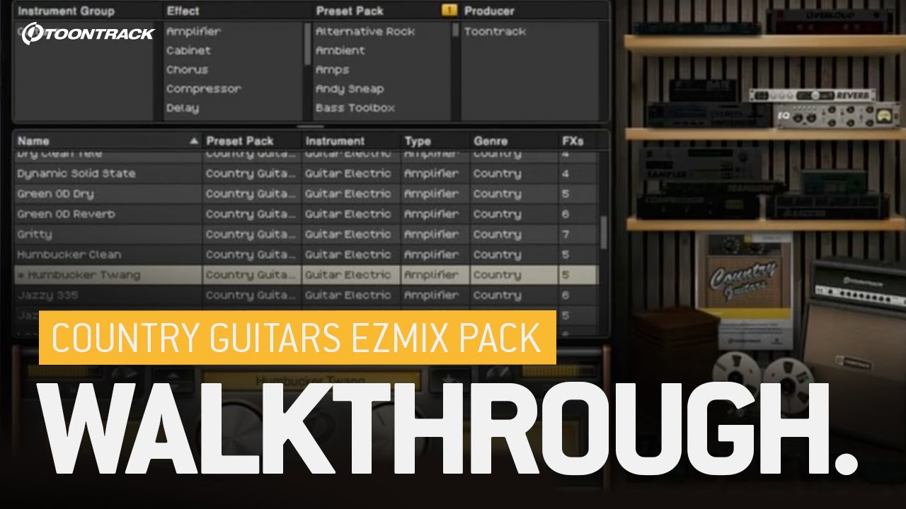 Country Guitars EZmix Pack Walkthrough YouTube