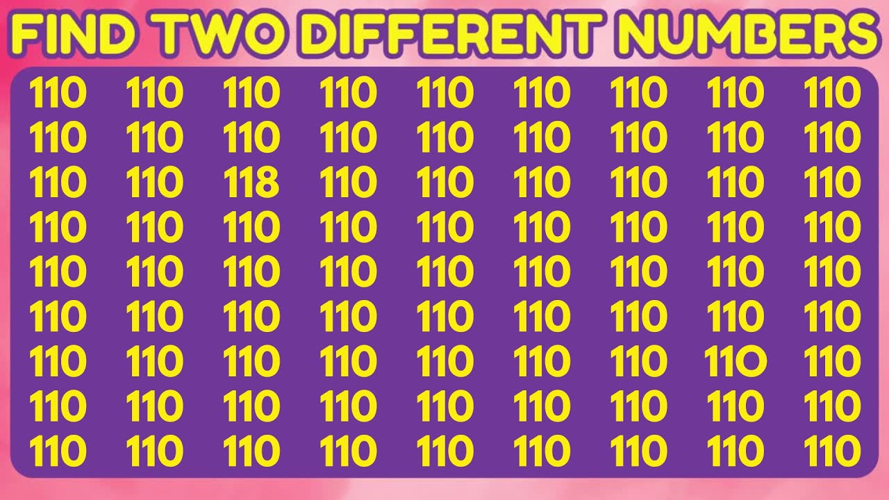 Find Two Different Numbers | 110 #find #findthenumber #quizchallenge # ...