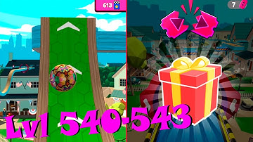 Going Balls Super Speedrun New update gameplay Levels 540-543 + Open GIFT + banana frenzy