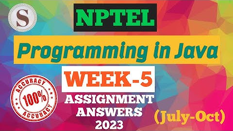 Programming in Java|| WEEK-5 Quiz assignment Answers 2023||NPTEL||#SKumarEdu