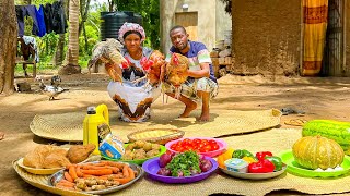 Dream Home Final Painting in Africa🏡 + Soft layered Chapati & Chicken Curry Recipe 🍛Building village screenshot 4