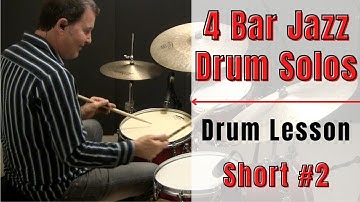 4 Bar Jazz Drum Solos - Jazz Drum Lesson 2 - #shorts