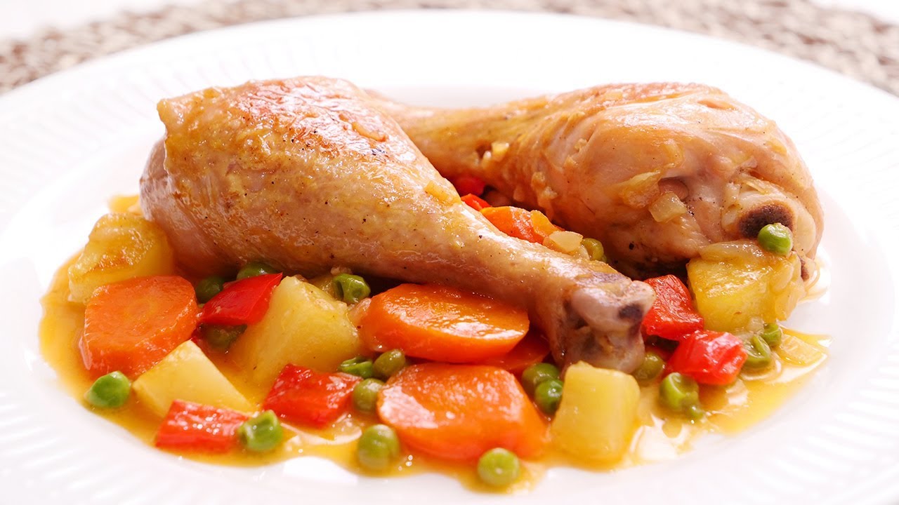 Pollo a la Jardinera | Very Easy and Tasty Recipe - YouTube