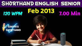 English Senior Feb 2013 βοΈ 120 WPM βοΈ Book Speed