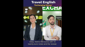 English conversation for traveling abroad - Exchanging dollars for euros.