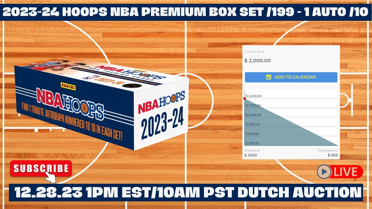 2023 24 panini hoops nba premium box set dutch auction youtube