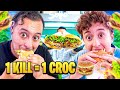 1 kill  1 croc dans notre burger  dans un restaurant