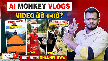 Ai Monkey Vlogs Video Kaise Banaye | How To Make Monkey Vlog With Ai | Ai Vlog Video Kaise Banaye