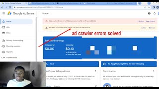 Fix ad crawler errors issues in your Adsense