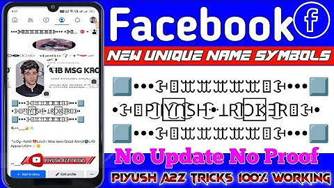 How to create unique stylish #symbols name Facebook I