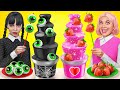 Chocolate Fountain Fondue Challenge with Wednesday Addams Multi DO Challenge