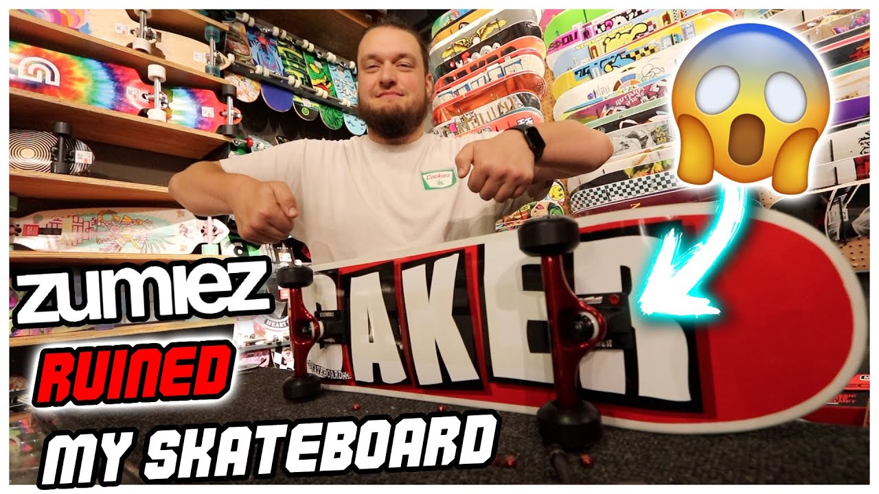 ZUMIEZ RUINED MY SKATEBOARD! Building a Skateboard at Zumiez Gone