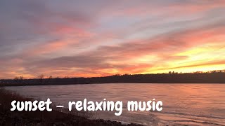 stunning artistic sunset at St. Croix River – relaxing music