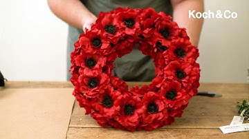 Learn how to make an Anzac Day Poppy Wreath