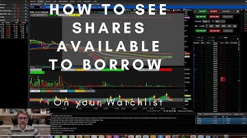 Tip on ThinkorSwim TOS How to Add ETB:HTB:NTB shares available to short to Your Watch List