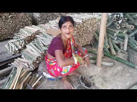 Bamboo stick making factory visit in