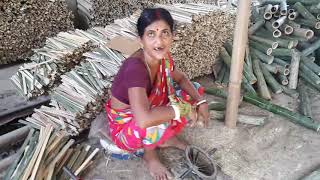 Bamboo stick making factory visit in Tripura.