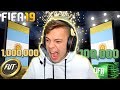 MY BEST PACK OPENING EVER!!! | 1 MILLION COINS & 100K FIFA POINTS! - FIFA 19