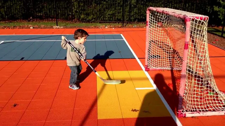 Anthony Petruzzi playing hockey at four years old