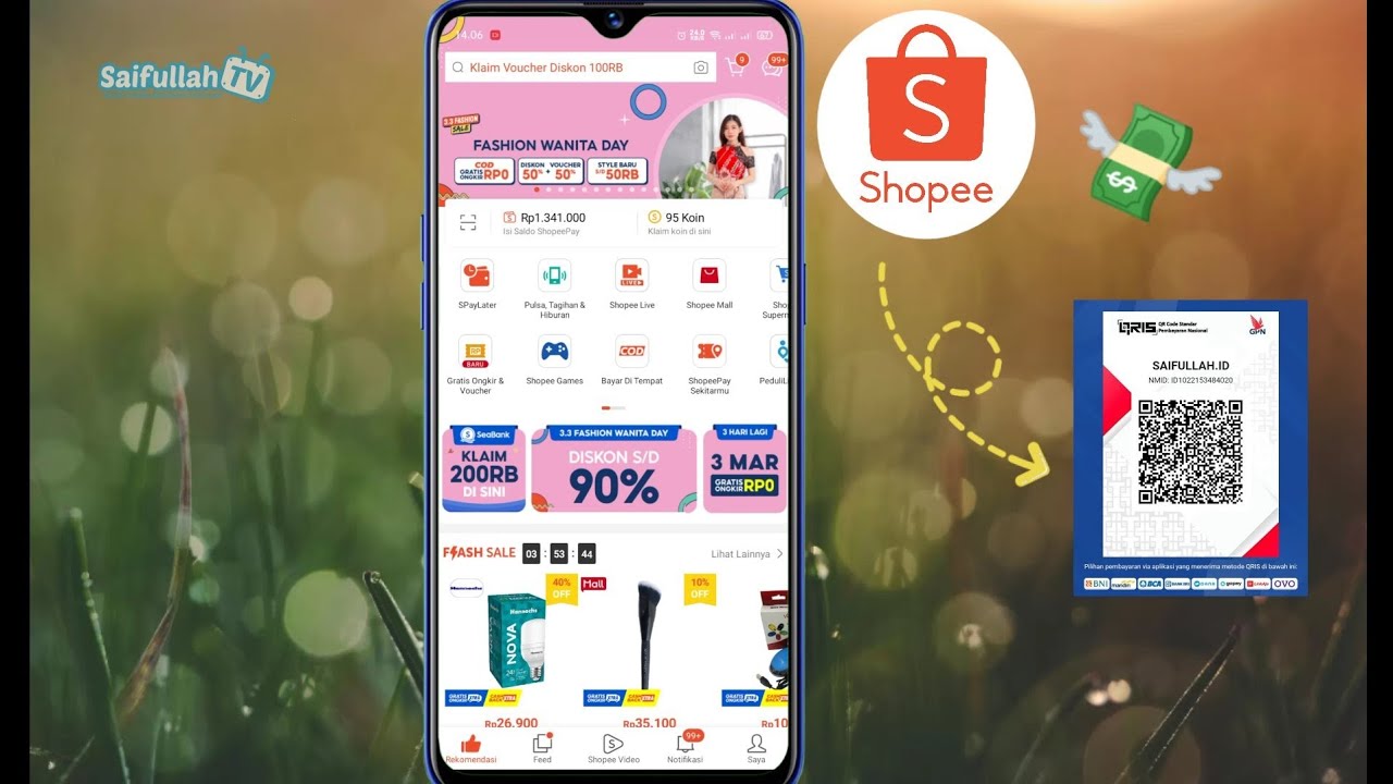 Cara Transfer Uang Pakai QRIS di Aplikasi Shopee 