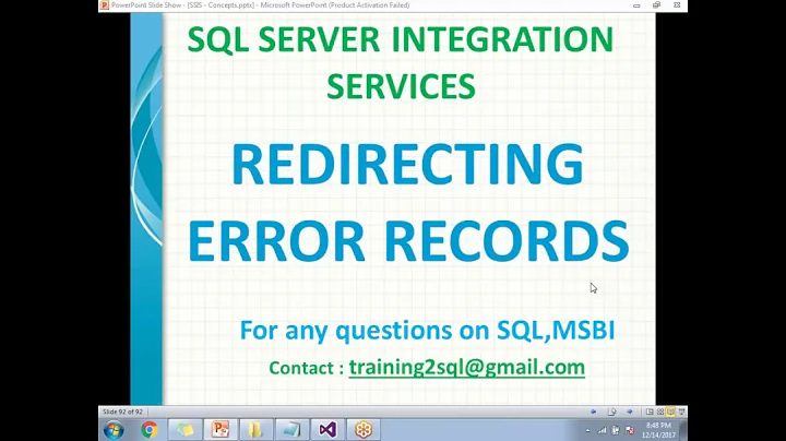 Redirecting error rows using ssis