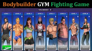 Bodybuilder GYM Fighting Game - Knockout Mode Unlocked - KnockOut Level 1 to Level 3