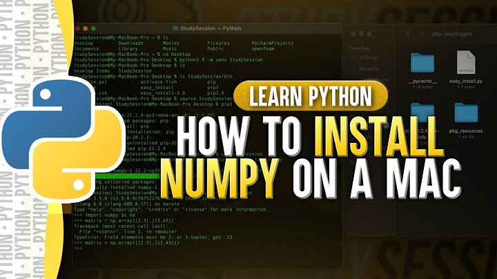 How To Install NumPy On A Mac