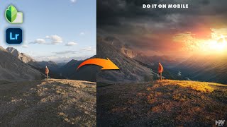 Create SUNSET LANDSCAPES in Snapseed & Lightroom Mobile | SNAPSEED TUTORIAL | Android | iOS screenshot 1