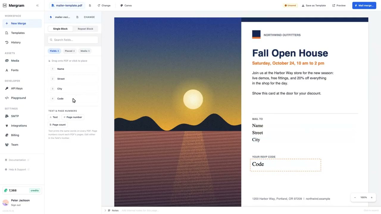 Watch the video: Mail Merge a Photo Flyer from Excel — Every Address in One PDF